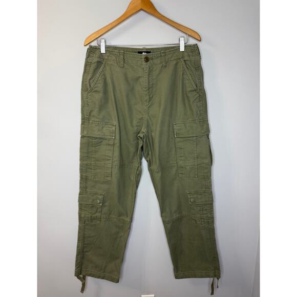 Stussy Military Cargo Pants Green Relax Unisex Sz 30